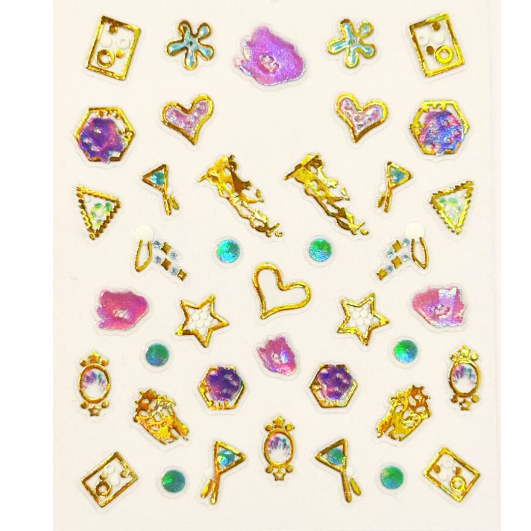 💎 Amethyst Aura - Nail Art Stickers