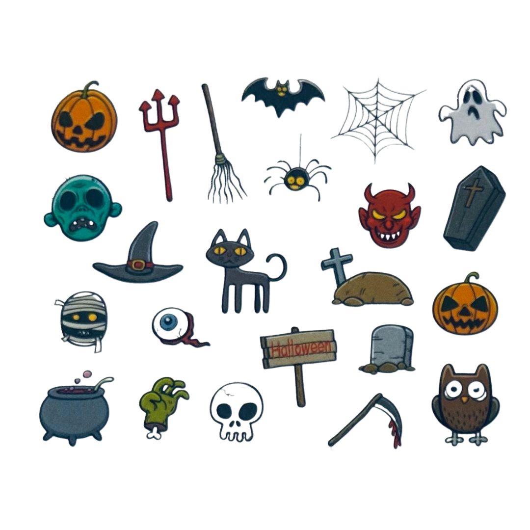 ☠️ Graveyard Gathering – Halloween Nail Art Stickers