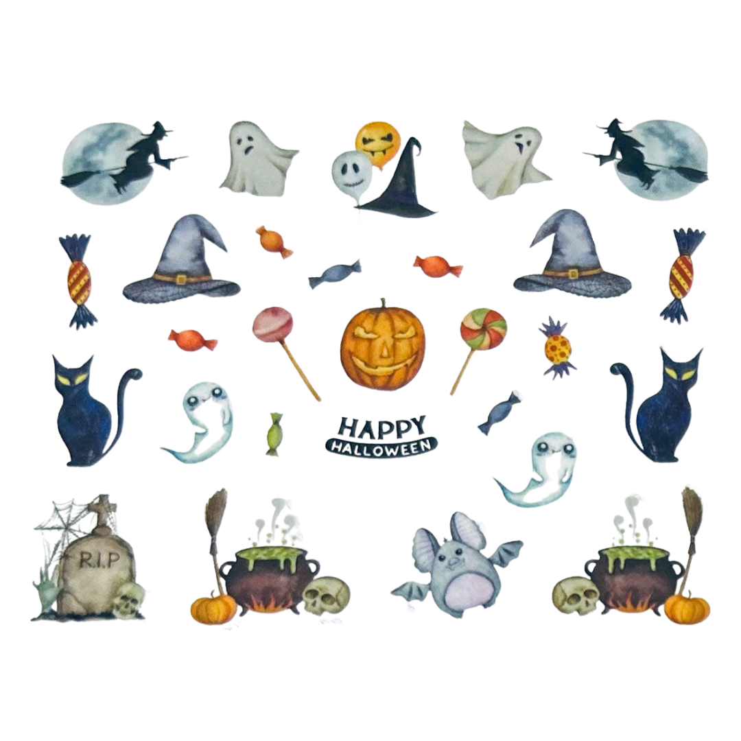 🪄 Witching Hour – Halloween Nail Art Stickers