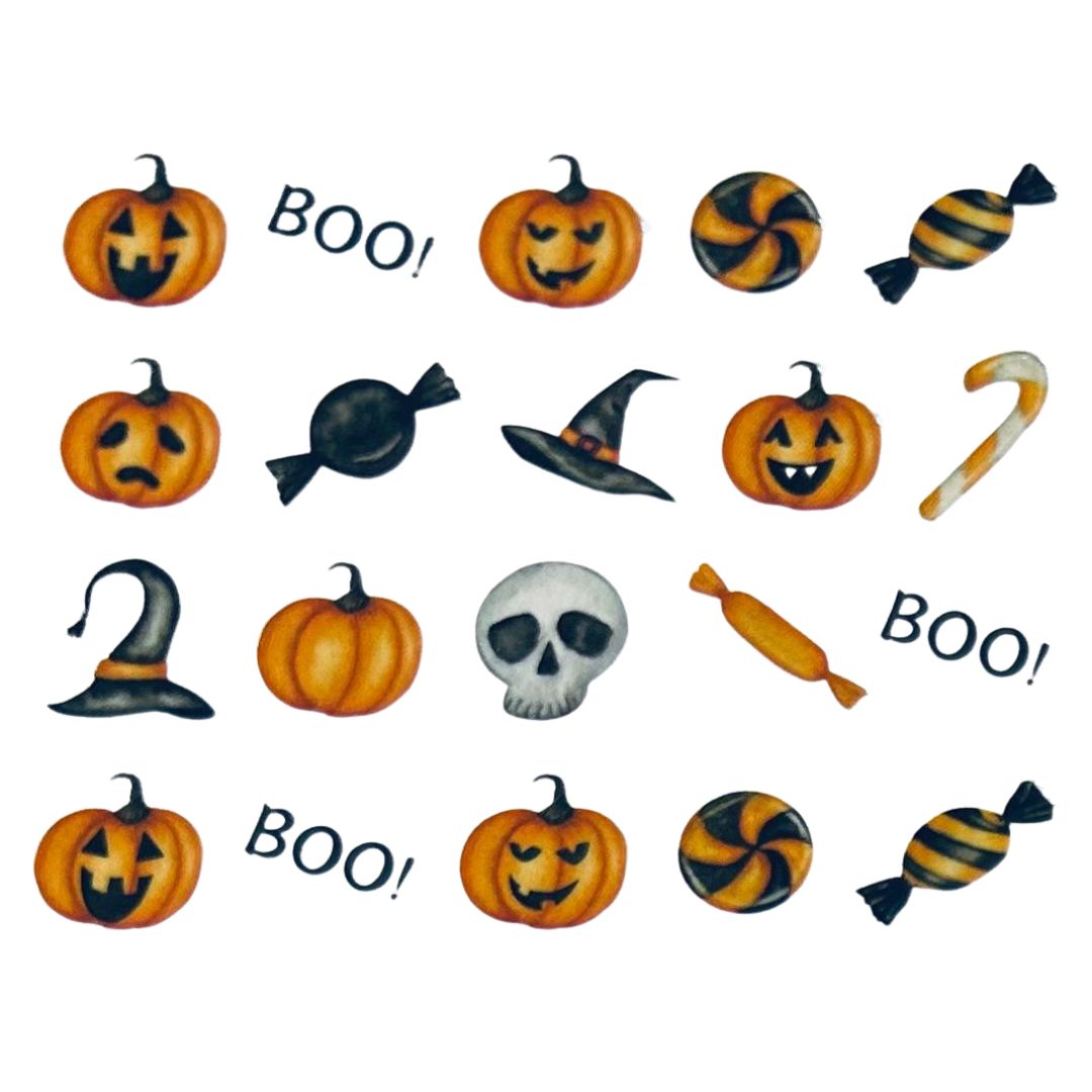 🍬 Trick or Treat – Halloween Nail Art Stickers