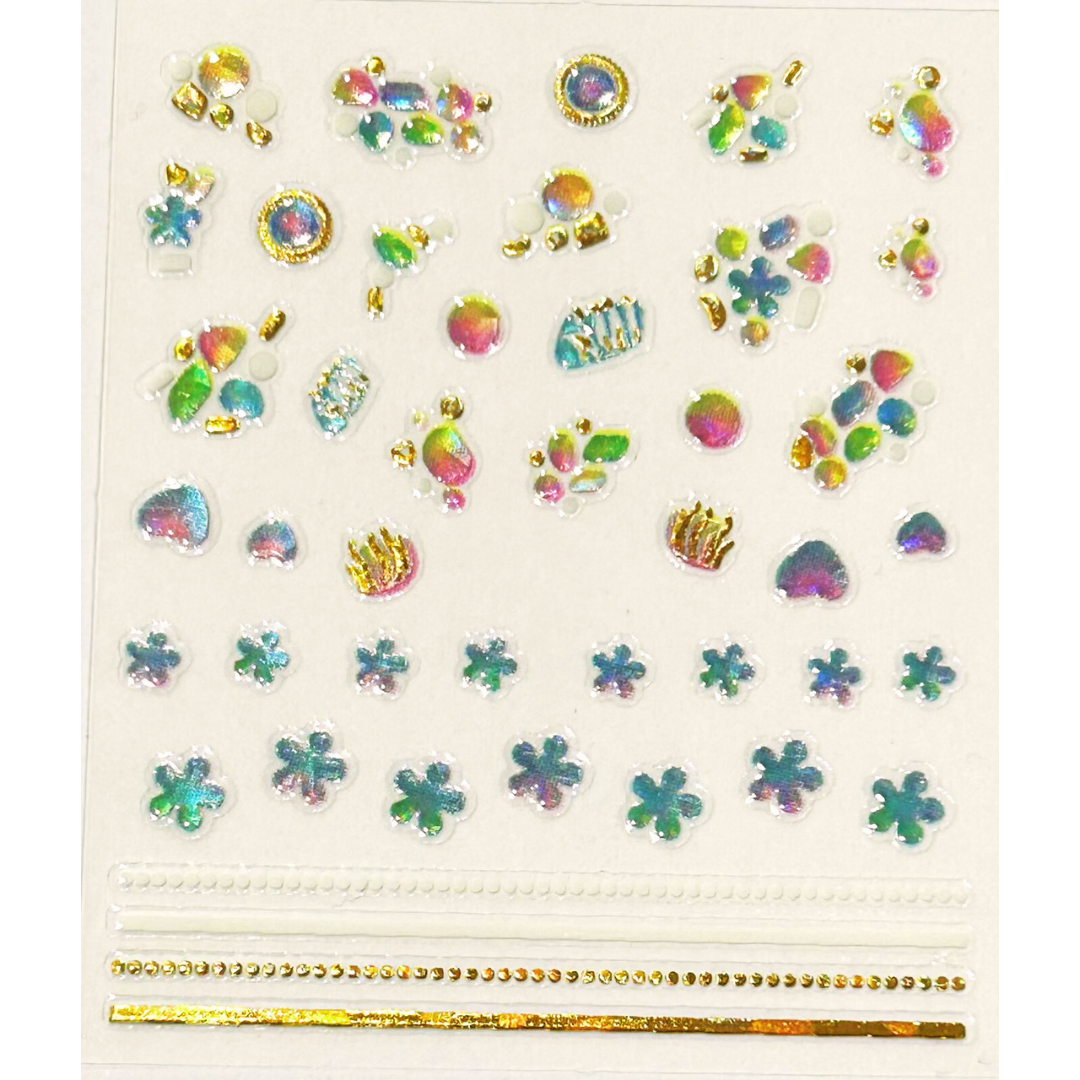 🌈 Prism Pop – Holographic Nail Art Stickers
